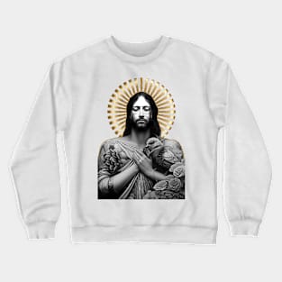 Jesus Christ with eyes closed Crewneck Sweatshirt